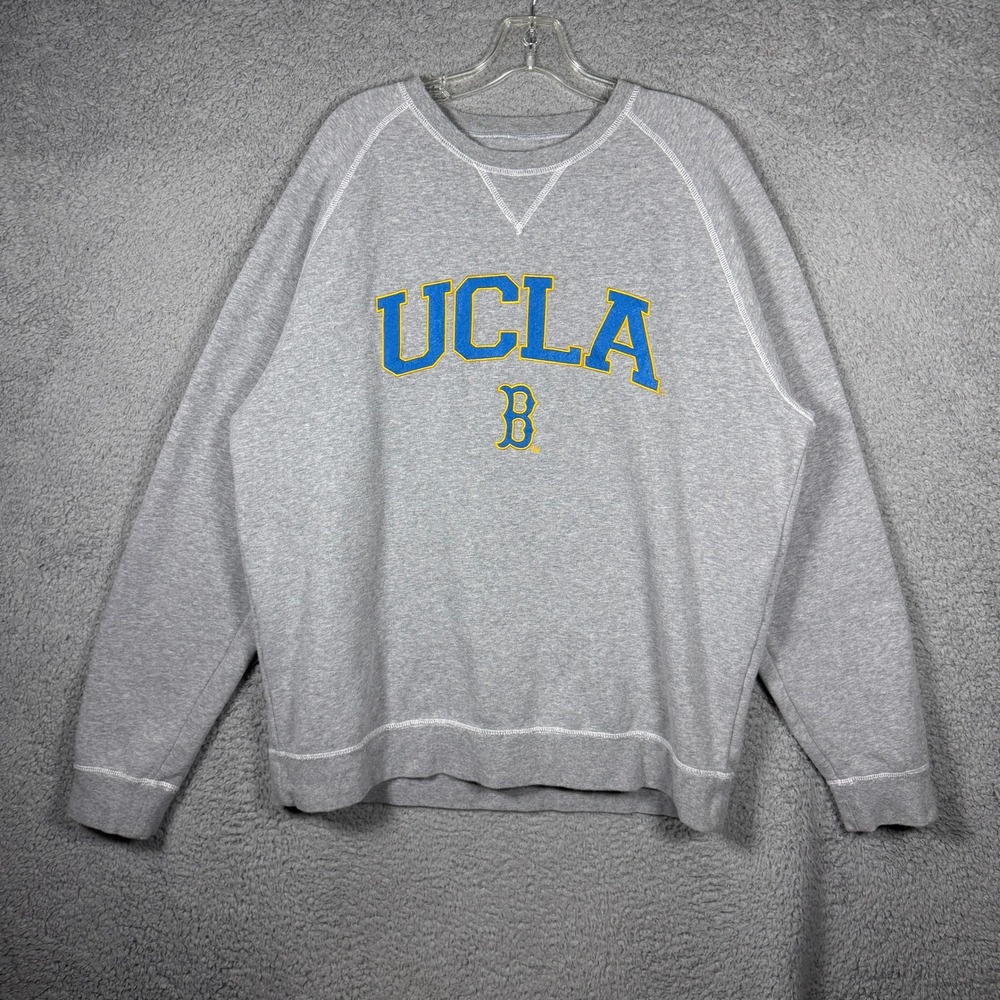 Campus Drive UCLA Bruins Sweatshirt Mens XL Gray Raglan Pullover Crewneck NCAA